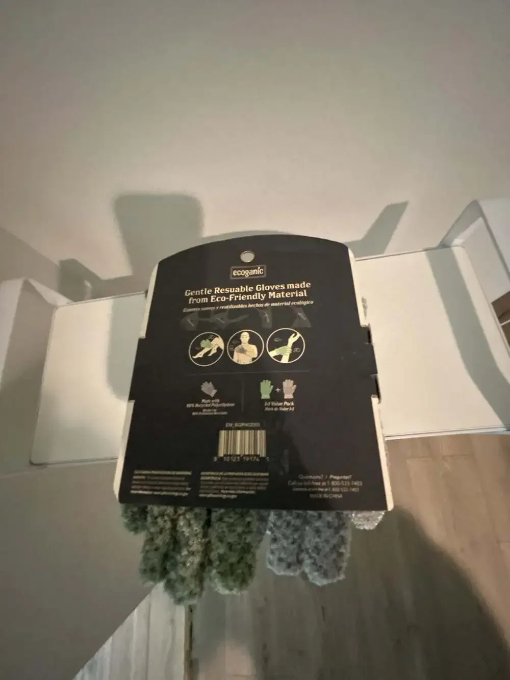 Ecoganic Exfoliating Glove Set 2 Pairs Grey and Sage Green